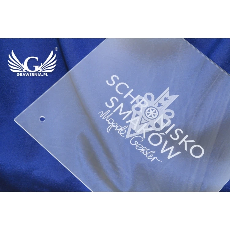 Tablica Firmowa z Twoim logo - plexi grawerowana gr. 5mm - SZ084 - wym. 300x300mm