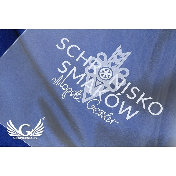 Tablica Firmowa z Twoim logo - plexi grawerowana gr. 5mm - SZ084 - wym. 300x300mm