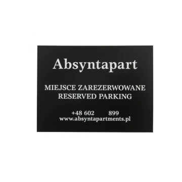 Tablica informacyjna grawerowana - miejsce parkingowe - laminat gr. 1,6mm - wym. 500x370mm - SZ123