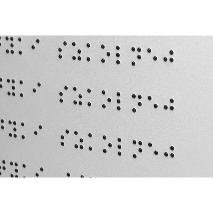 Tablica informacyjna z alfabetem Braille'a - grawerowana laserem - wym: 1000x600mm - TAB342 