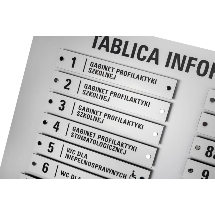 Tablica informacyjna z alfabetem Braille'a - grawerowana laserem - wym: 1000x600mm - TAB342 