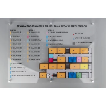 Plan tyflograficzny z pismem Braille'a - plexi i ADA - wym: 594x420mm (A2) - TAB387
