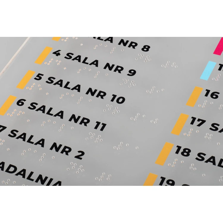 Plan tyflograficzny z pismem Braille'a - plexi i ADA - wym: 594x420mm (A2) - TAB387