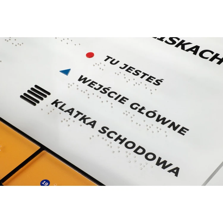 Plan tyflograficzny z pismem Braille'a - plexi i ADA - wym: 594x420mm (A2) - TAB387