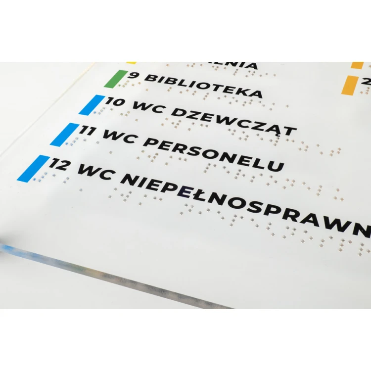 Plan tyflograficzny z pismem Braille'a - plexi i ADA - wym: 594x420mm (A2) - TAB387