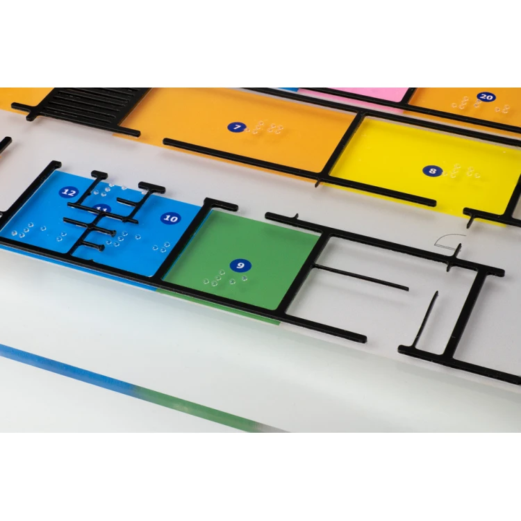 Plan tyflograficzny z pismem Braille'a - plexi i ADA - wym: 594x420mm (A2) - TAB387