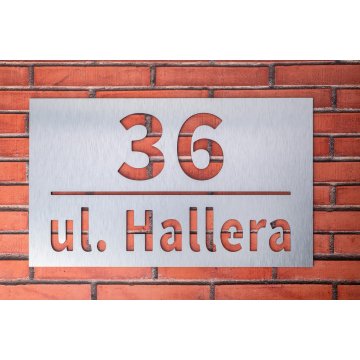 Tablica z dibondu z numerem domu wycinana na wylot - wym. 420x250mm - TAB473