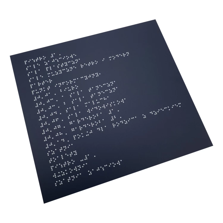 Tablica z dibondu z pismem Braille'a - wym. 250x230mm - TAB555