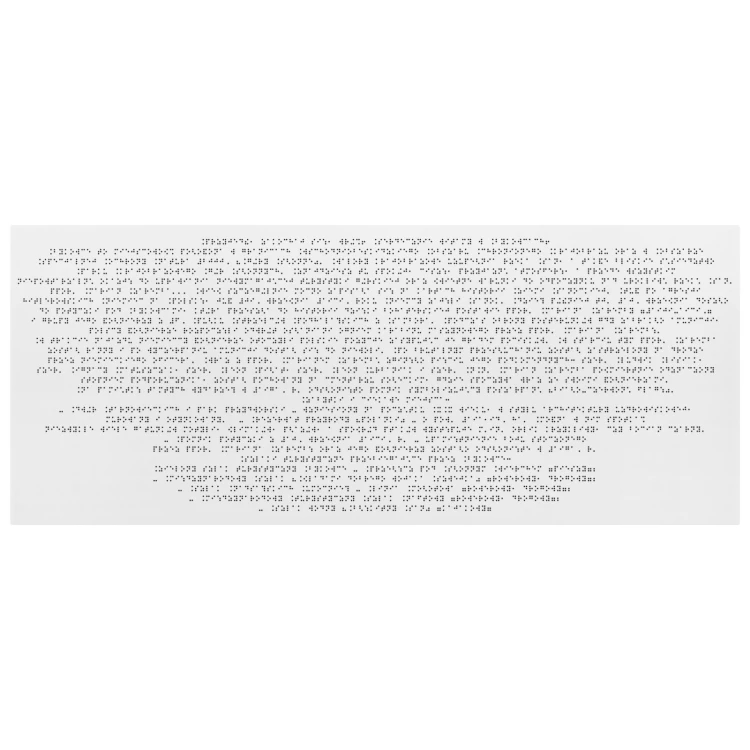 Tablica z dibondu z pismem Braille'a - wym. 770x320 mm - TAB669