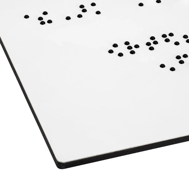 Tablica z dibondu z pismem Braille'a - wym. 770x320 mm - TAB669