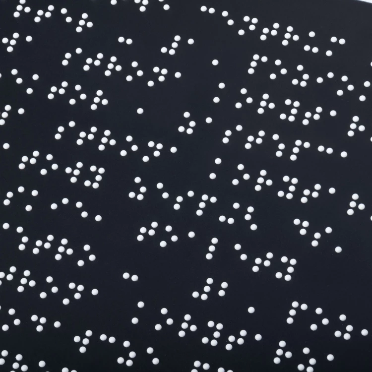 Tablica z pismem Braille'a - akryl czarny mat - wym. 600x450mm - DARK - TAB536