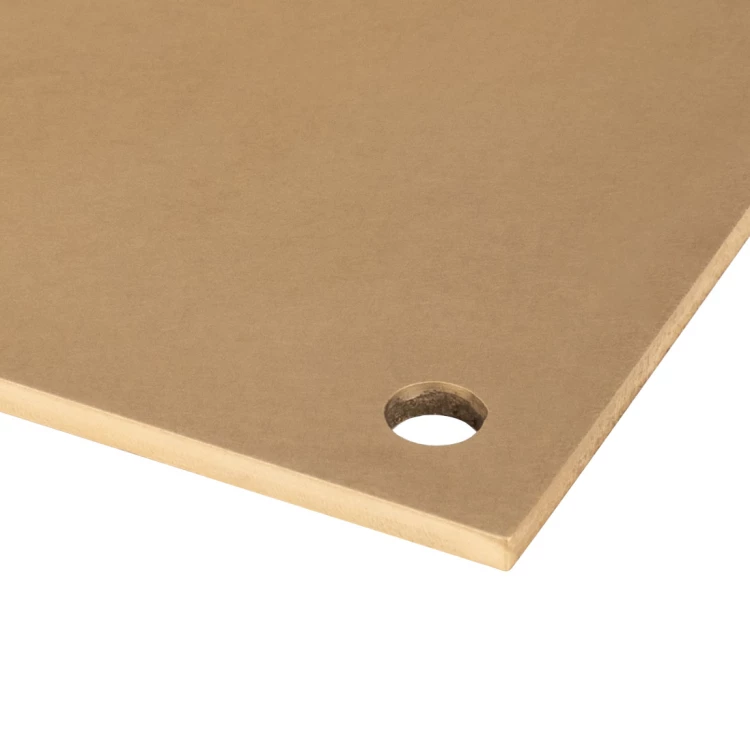 Szyld z mosiądzu zabezpieczony woskiem - grawer CNC - wym. 295x195mm - TAB574