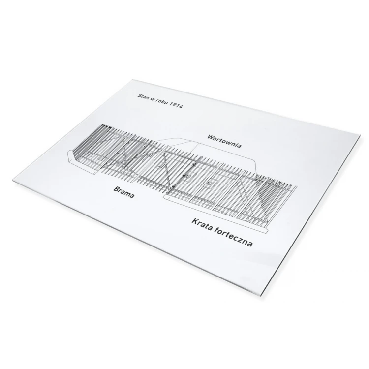 Tablica z plexi transparentnej - dowolny nadruk UV - wym. 597x420mm - TAB453 