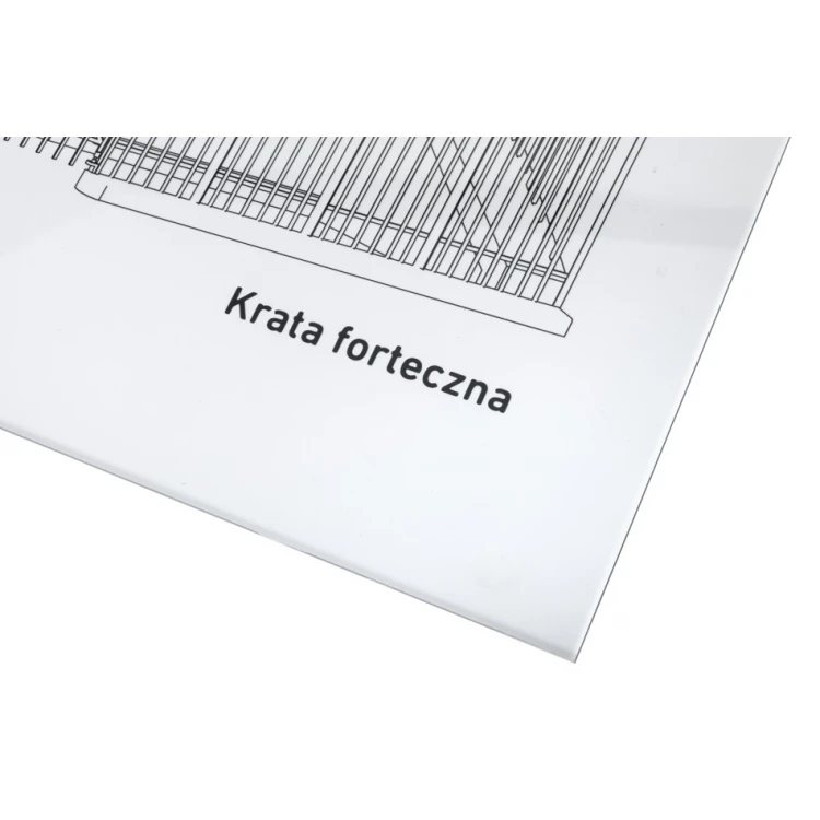 Tablica z plexi transparentnej - dowolny nadruk UV - wym. 597x420mm - TAB453 