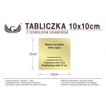 Tabliczka 10x10cm dowolny grawer laserem