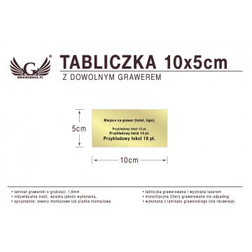 Tabliczka 10x5cm dowolny grawer laserem