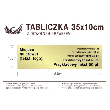 Tabliczka 35x10cm dowolny grawer laserem