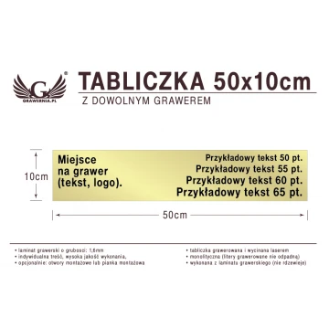 Tabliczka 50x10cm dowolny grawer laserem