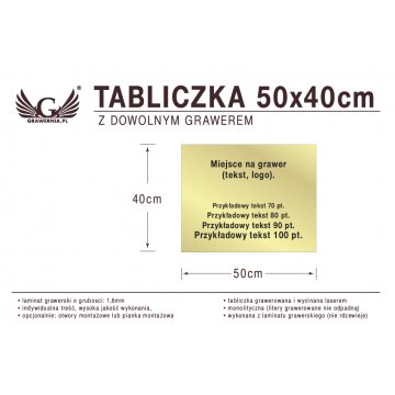 Tabliczka 50x40cm dowolny grawer laserem