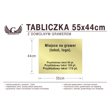 Tabliczka 55x44cm dowolny grawer laserem