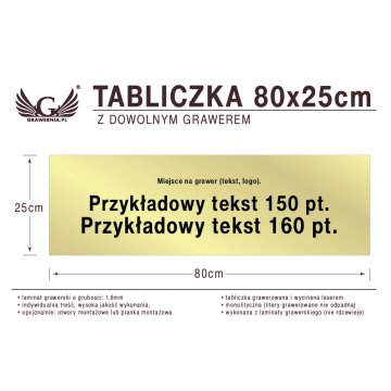 Tabliczka 80x25cm dowolny grawer laserem
