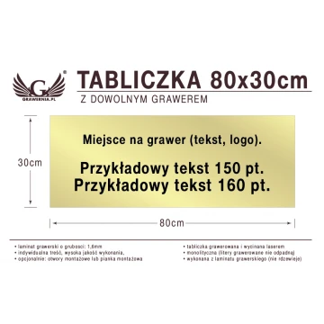 Tabliczka 80x30cm dowolny grawer laserem