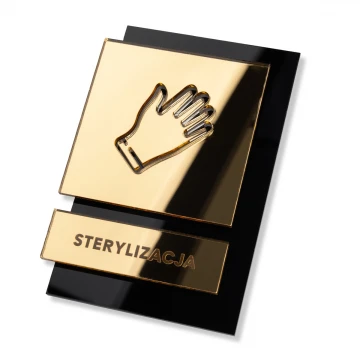 Tabliczka akrylowa z piktogramem - Sterylizacja - wym: 100x145mm - TAB470