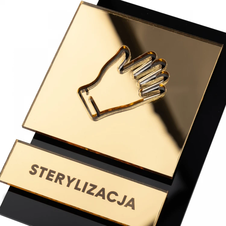 Tabliczka akrylowa z piktogramem - Sterylizacja - wym: 100x145mm - TAB470