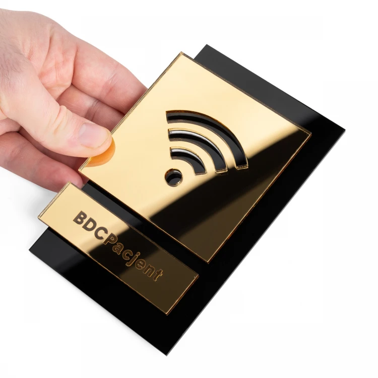 Tabliczka akrylowa z piktogramem - Wi-Fi - wym: 100x145mm - TAB471