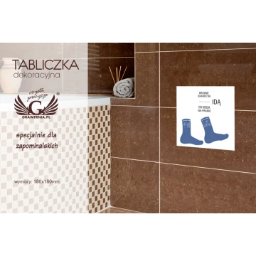 Tabliczka dekoracyjna - skarpetki  - cyfrowy druk UV - NAP026