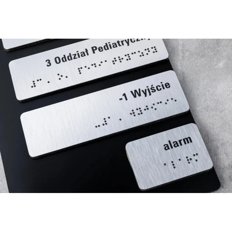 Tabliczka do windy dibondu i PCW z pismem Braille'a - wym. 133x265mm - TAB460 