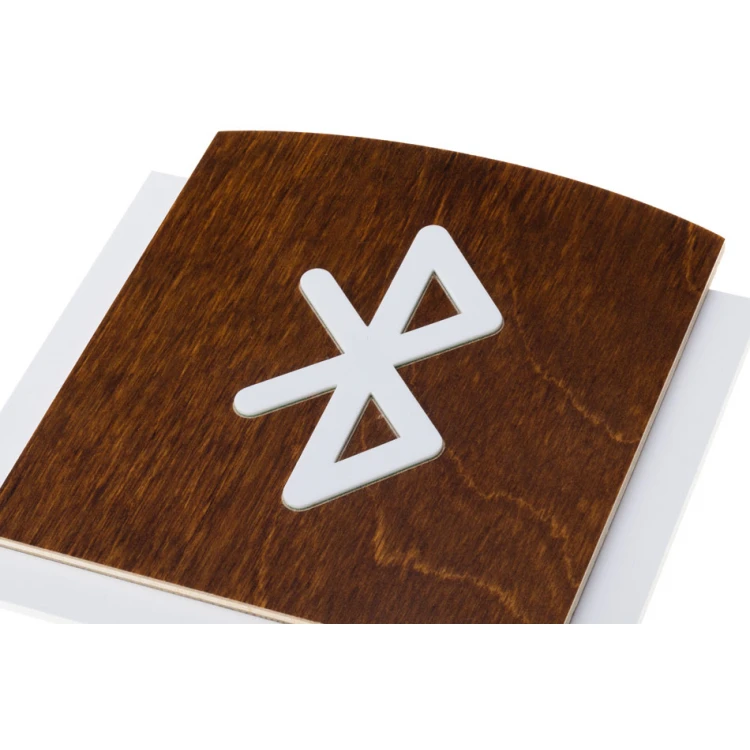 Tabliczka drewniana z wypukłym piktogramem - BLUETOOTH - wym: 120x118mm - TAB441