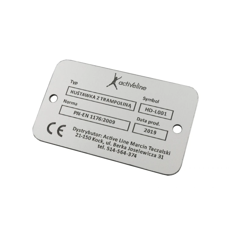 Tabliczka grawerowana z aluminium aluply - wymiar 50x30mm - TAB063