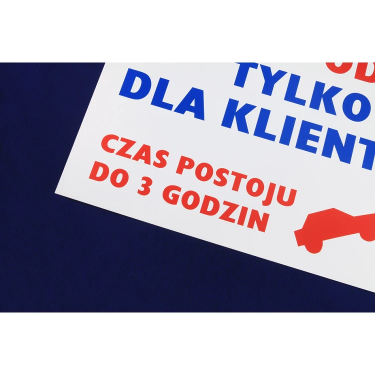 Tabliczka informacyjna tworzywo PCW gr. 0,7mm - wym. 320x400mm - druk UV