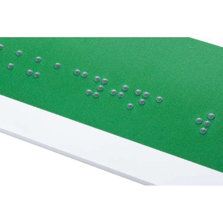 Tabliczka informacyjna kierunkowa z pismem Braille'a - wym. 350x120mm - PVC - kolorowy druk UV - BHP191