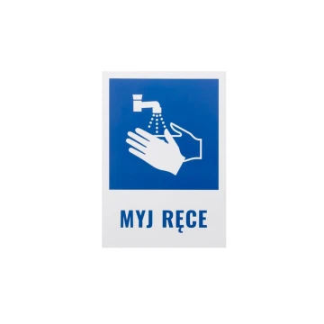 Tabliczka informacyjna myj ręce - wym. 146x208mm - PCW  - kolorowy druk UV - TAB074