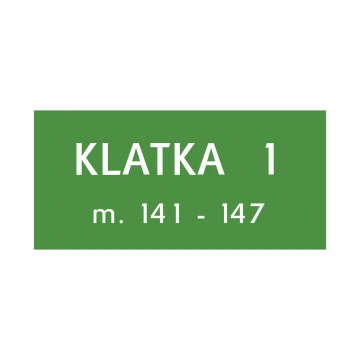Tabliczka informacyjna na wejście do klatki - wym. 210x100mm - PVC - kolorowy druk UV - TAB142