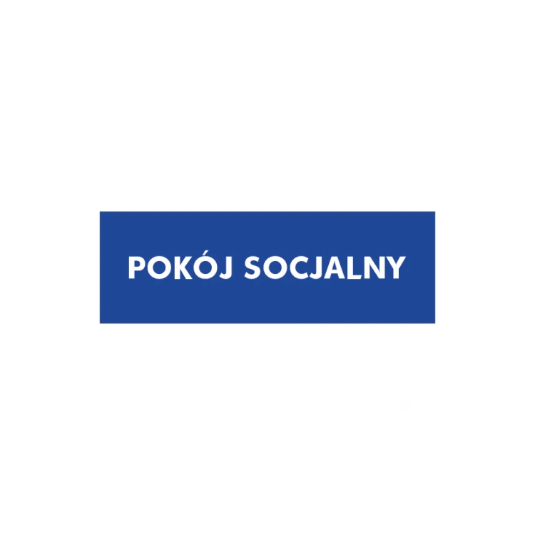 Tabliczka pokój socjalny - wym. 210x70mm - PVC - druk UV - TAB166