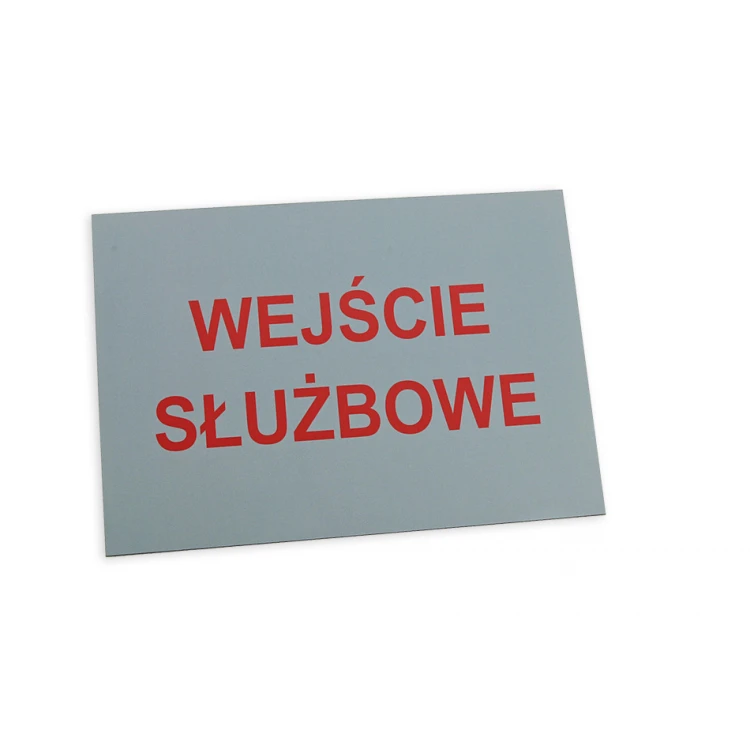 Tabliczka informacyjna wejście służbowe - wym. 210x148mm (A5) - DRUK UV