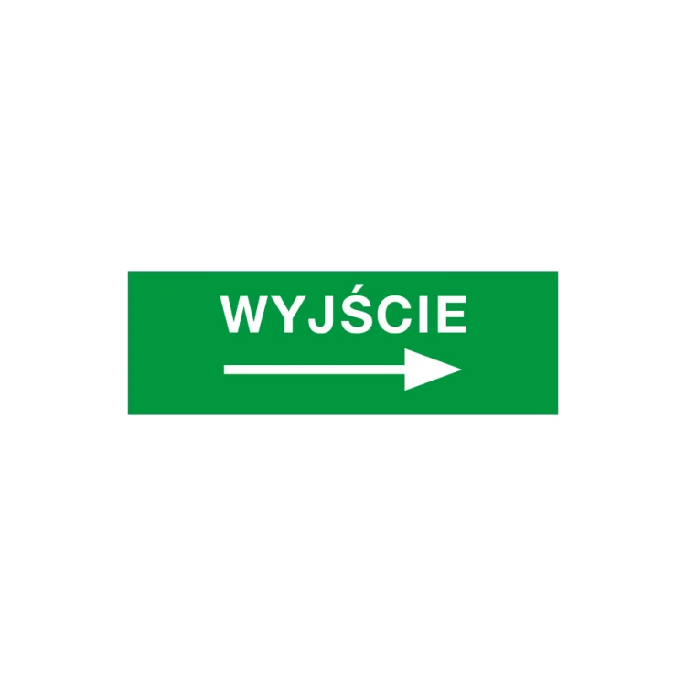 Tabliczka informacyjna wyjście - wym. 210x70mm - PVC - kolorowy druk UV - TAB163