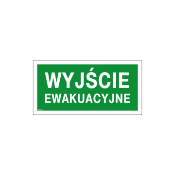 Tabliczka informacyjna wyjście ewakuacyjne - wym. 400x200mm - PVC - kolorowy druk UV - BHP091