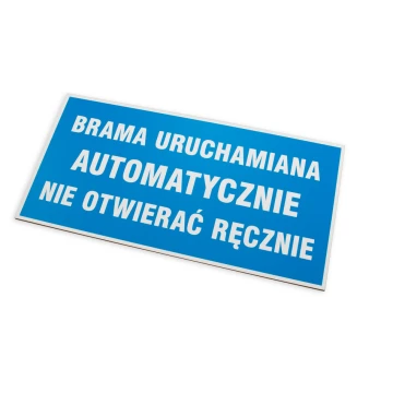 Tabliczka informacyjna - wym. 300x150mm - PVC - kolorowy druk UV - TAB050