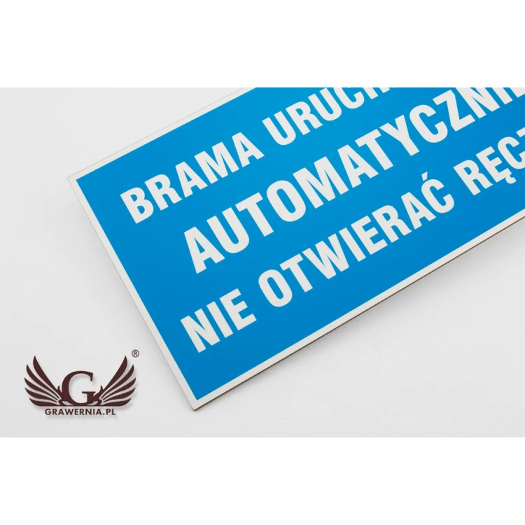 Tabliczka informacyjna - wym. 300x150mm - PVC - kolorowy druk UV - TAB050