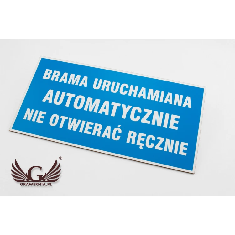 Tabliczka informacyjna - wym. 300x150mm - PVC - kolorowy druk UV - TAB050