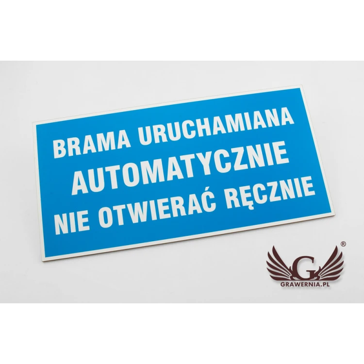 Tabliczka informacyjna - wym. 300x150mm - PVC - kolorowy druk UV - TAB050