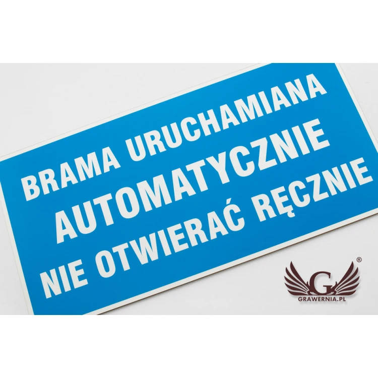 Tabliczka informacyjna - wym. 300x150mm - PVC - kolorowy druk UV - TAB050