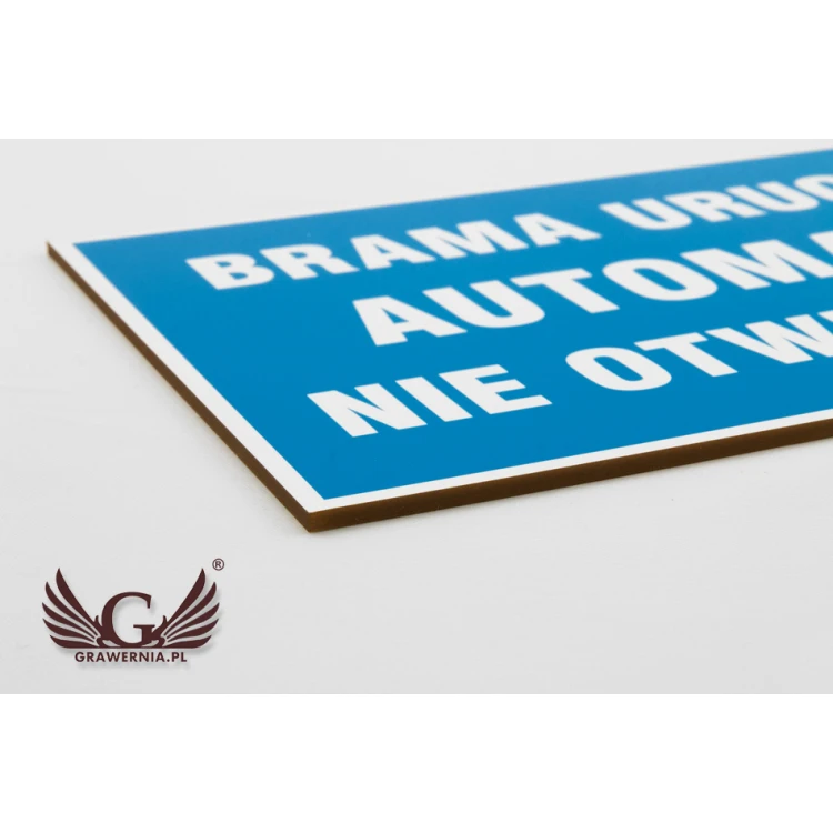 Tabliczka informacyjna - wym. 300x150mm - PVC - kolorowy druk UV - TAB050