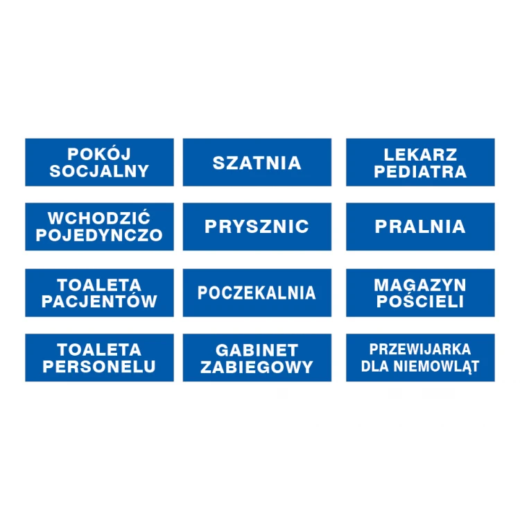 Tabliczka informacyjna z dowolnym tekstem - wym. 280x90mm - PVC - kolorowy druk UV - TME006