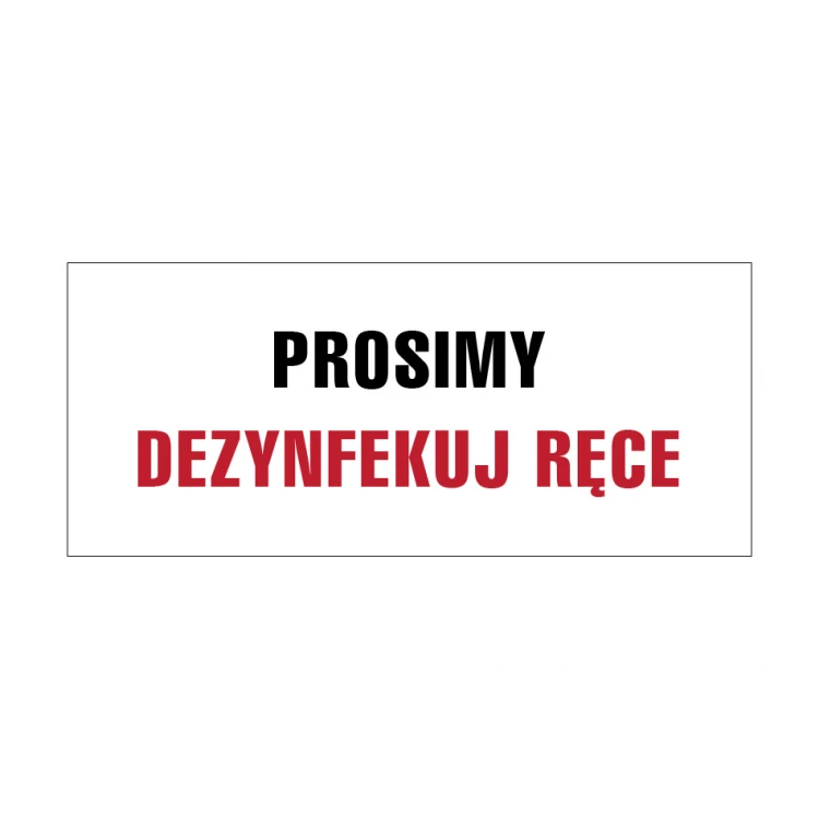 Tabliczka informacyjna z dowolnym tekstem - wym. 280x120mm - PVC - kolorowy druk UV - TME007