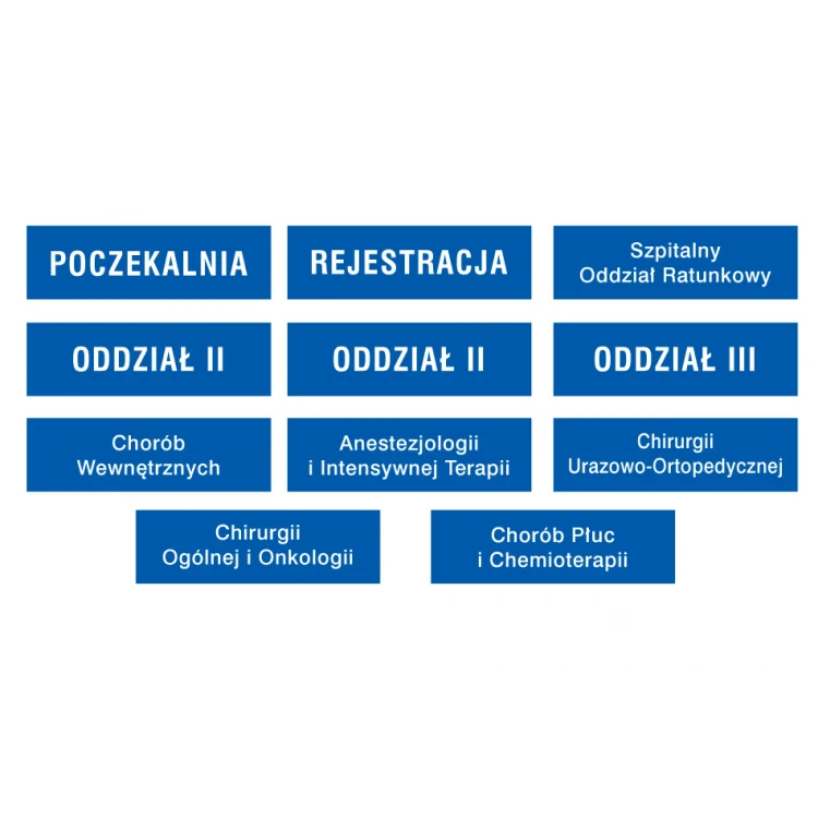 Tabliczka informacyjna z dowolnym tekstem - wym. 400x120mm - PVC - kolorowy druk UV - TME011